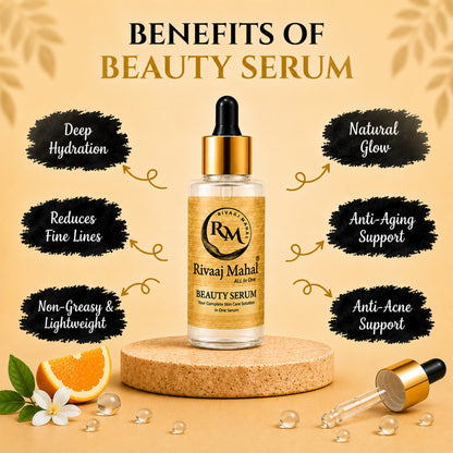 Rivaaj Mahal All In One Beauty Serum – Hydrate, Brighten & Rejuvenate | 30ml