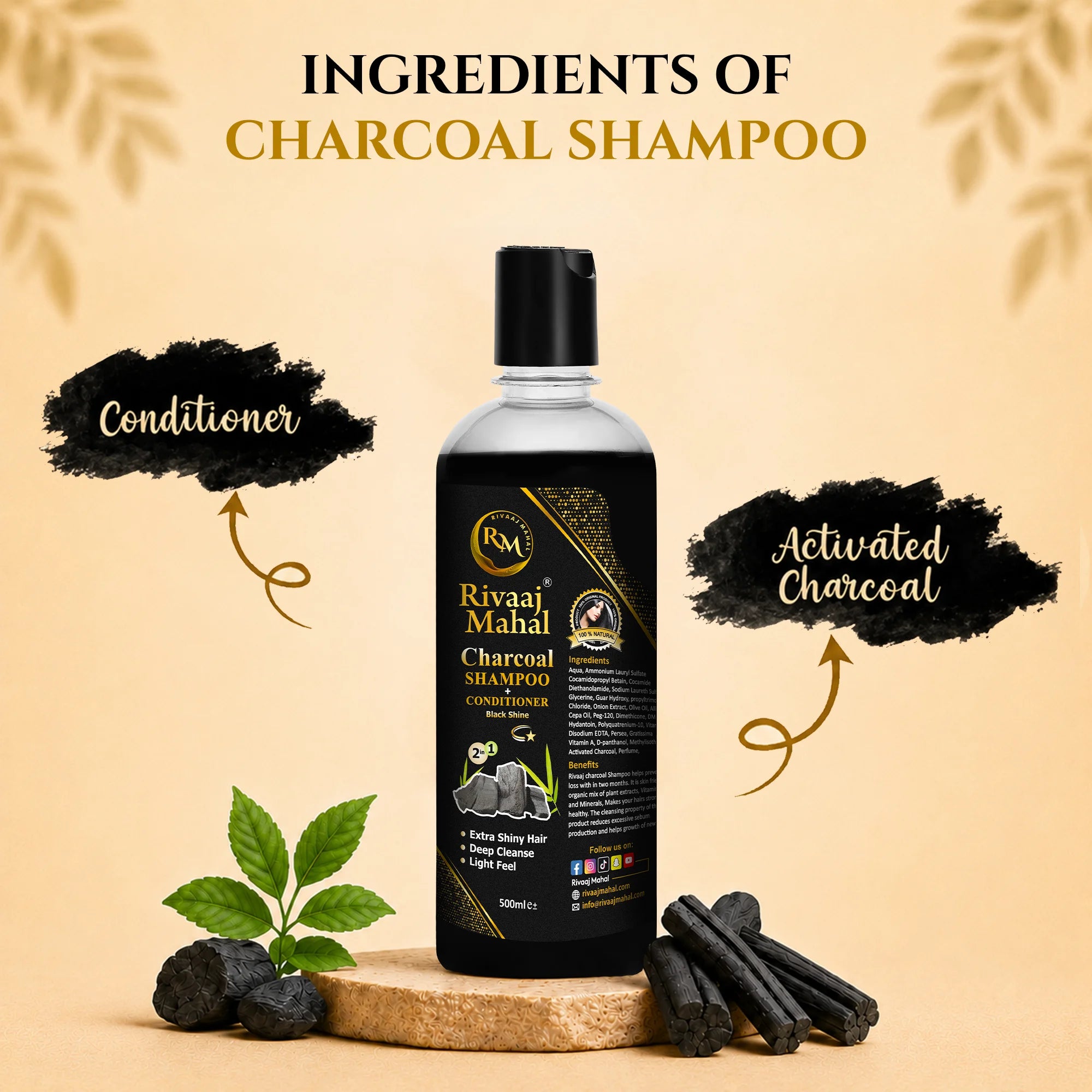Rivaaj Mahal Charcoal Shampoo 2